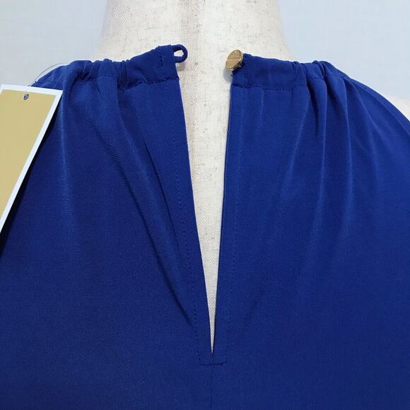 Michael Kors NWT Royal Blue Sleeveless Blouse Women XL - Picture 7 of 11